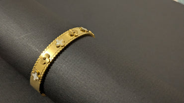 Gold Plated Anti Tarnish Victorian Style Stainless Steel Bracelet