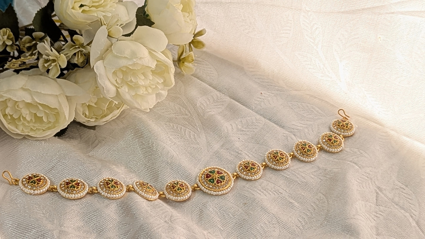 Rajasthani Meenakaari Work Bridal Maangtika